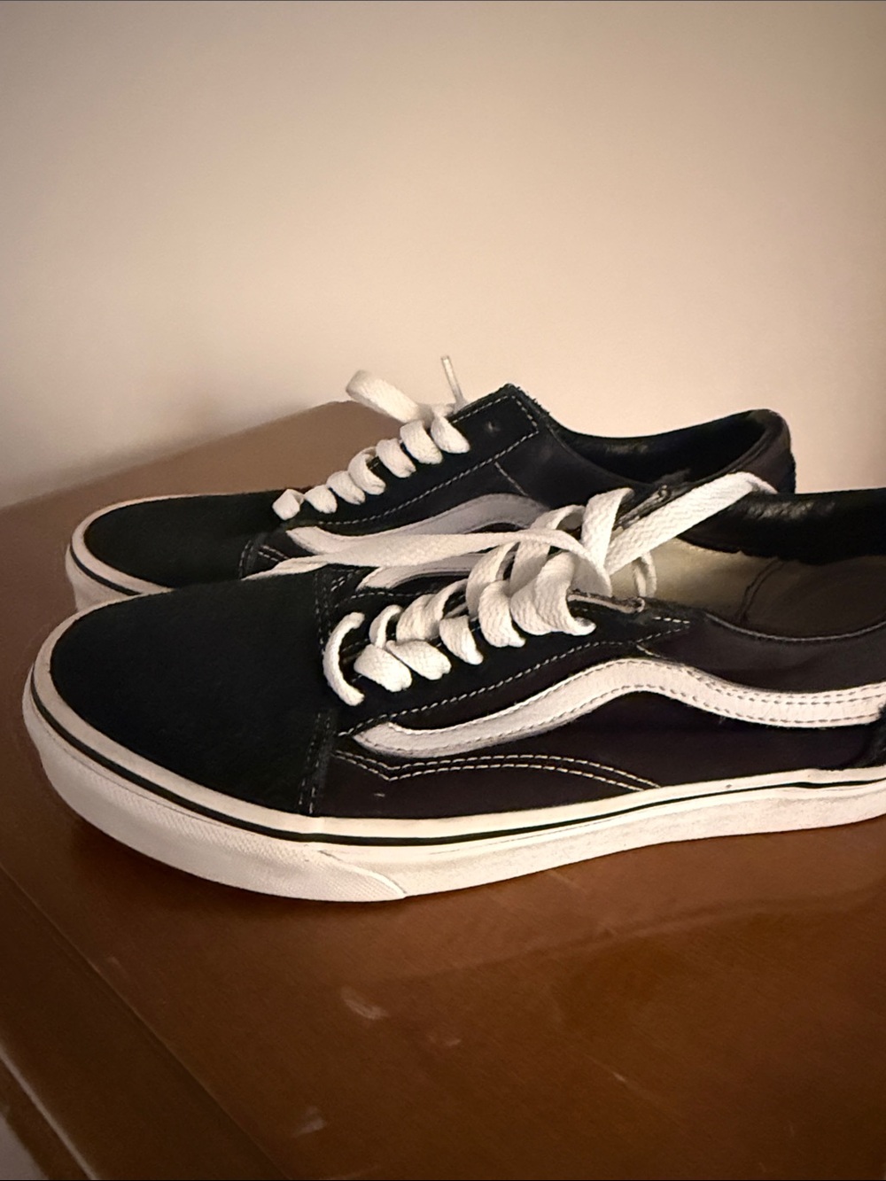 Vans Black & White Old Skool Low-Top Skate Sneakers